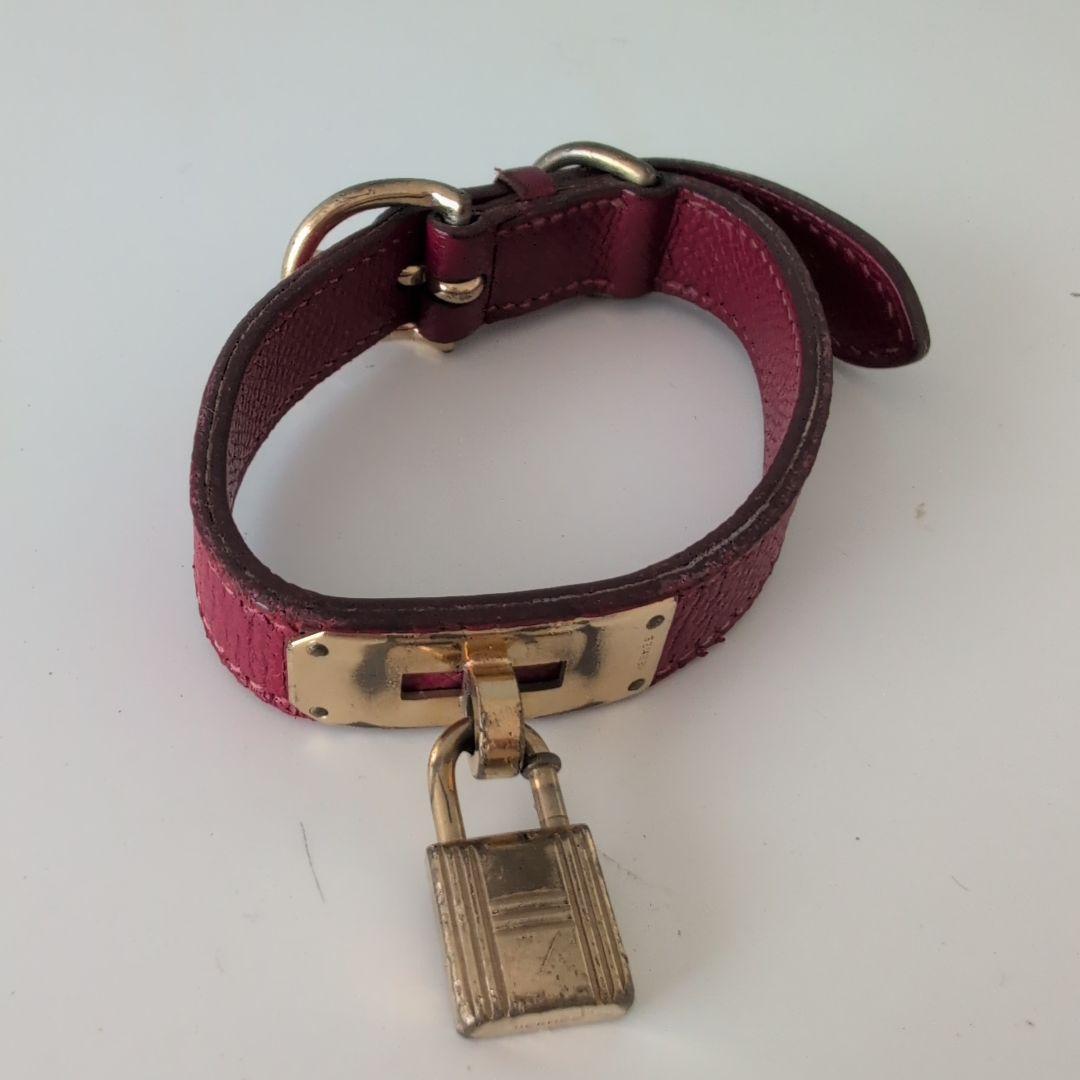 HERMES　エルメス　ペット用首輪　犬猫　レッド