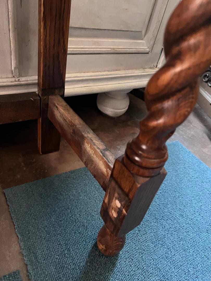 イギリスアンティーク＊木製デスク リメイク品＊引き出し付き