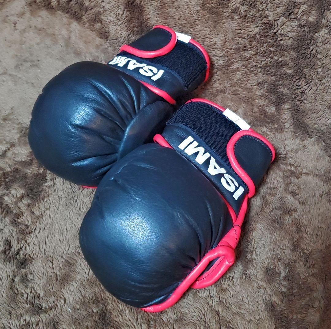 ISAMI パウンドグローブ Fサイズ 黒/赤