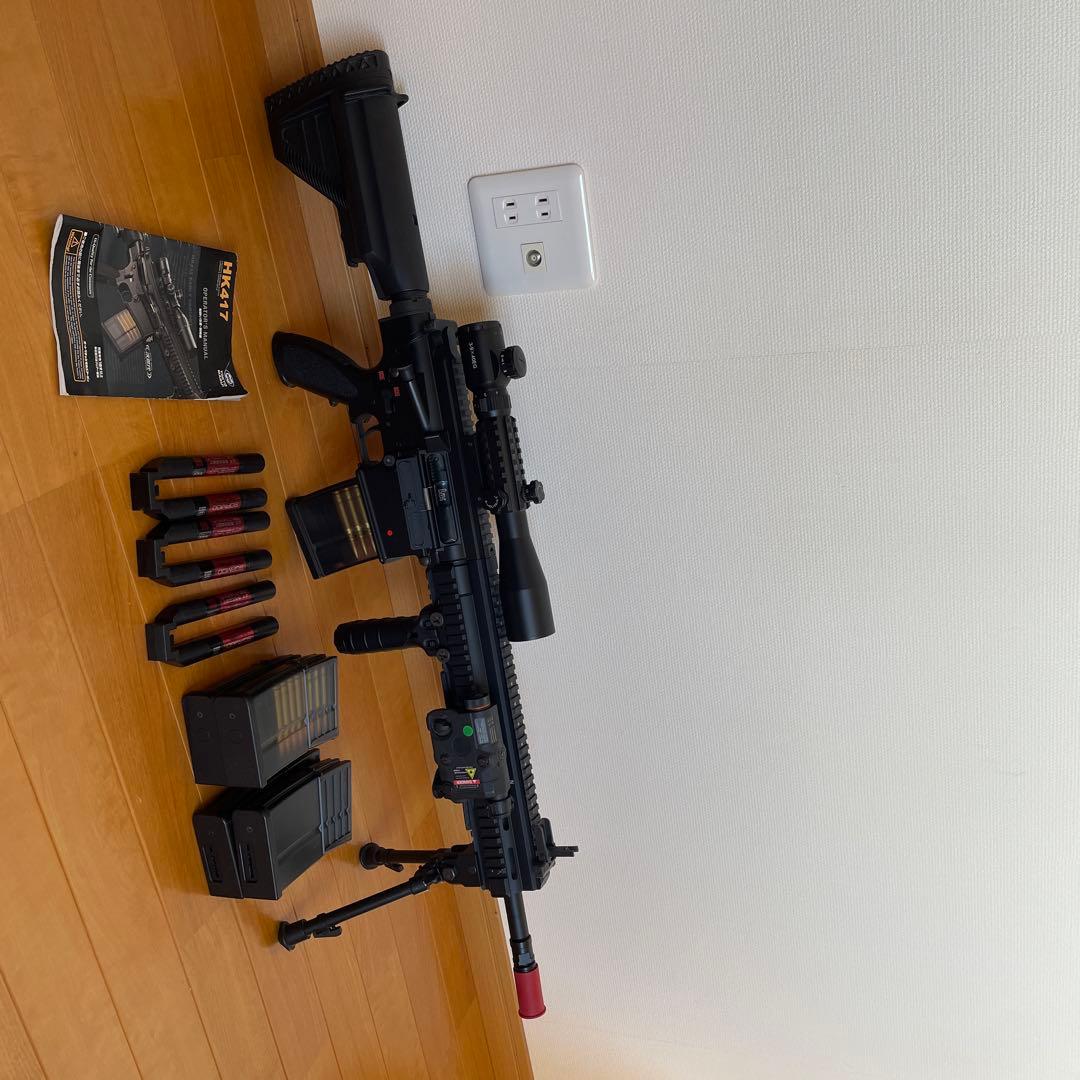 次世代電動ガンHK417ブラック 付属品あり