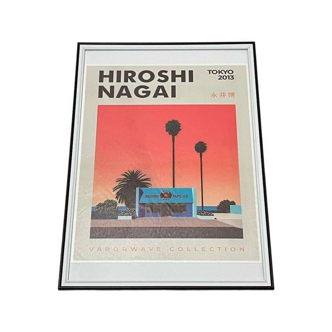 【額縁付き】 永井博（Hiroshi Nagai） A2ポスター オレンジ