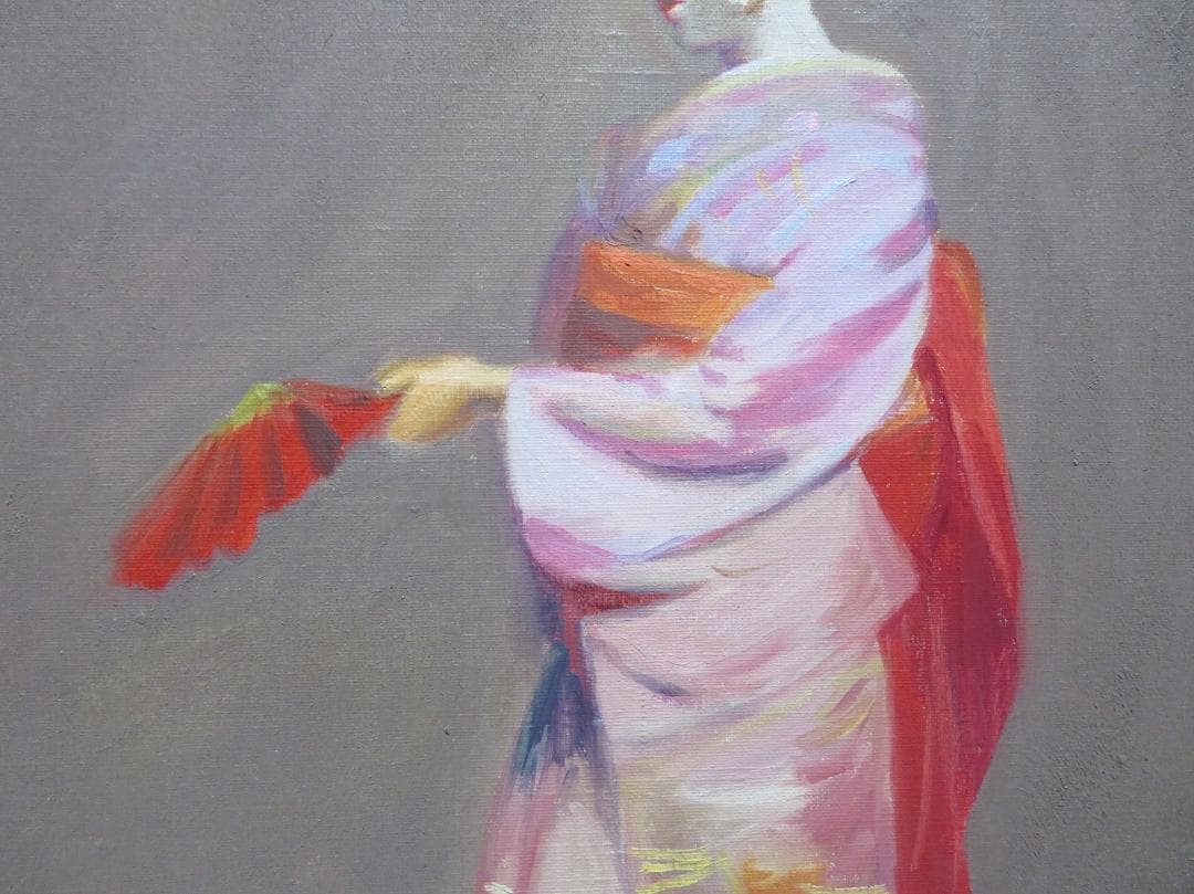 全和鳳　「舞」　油彩　F10号　韓国油彩画巨匠 　全和鳳美術館　師:須田国太郎