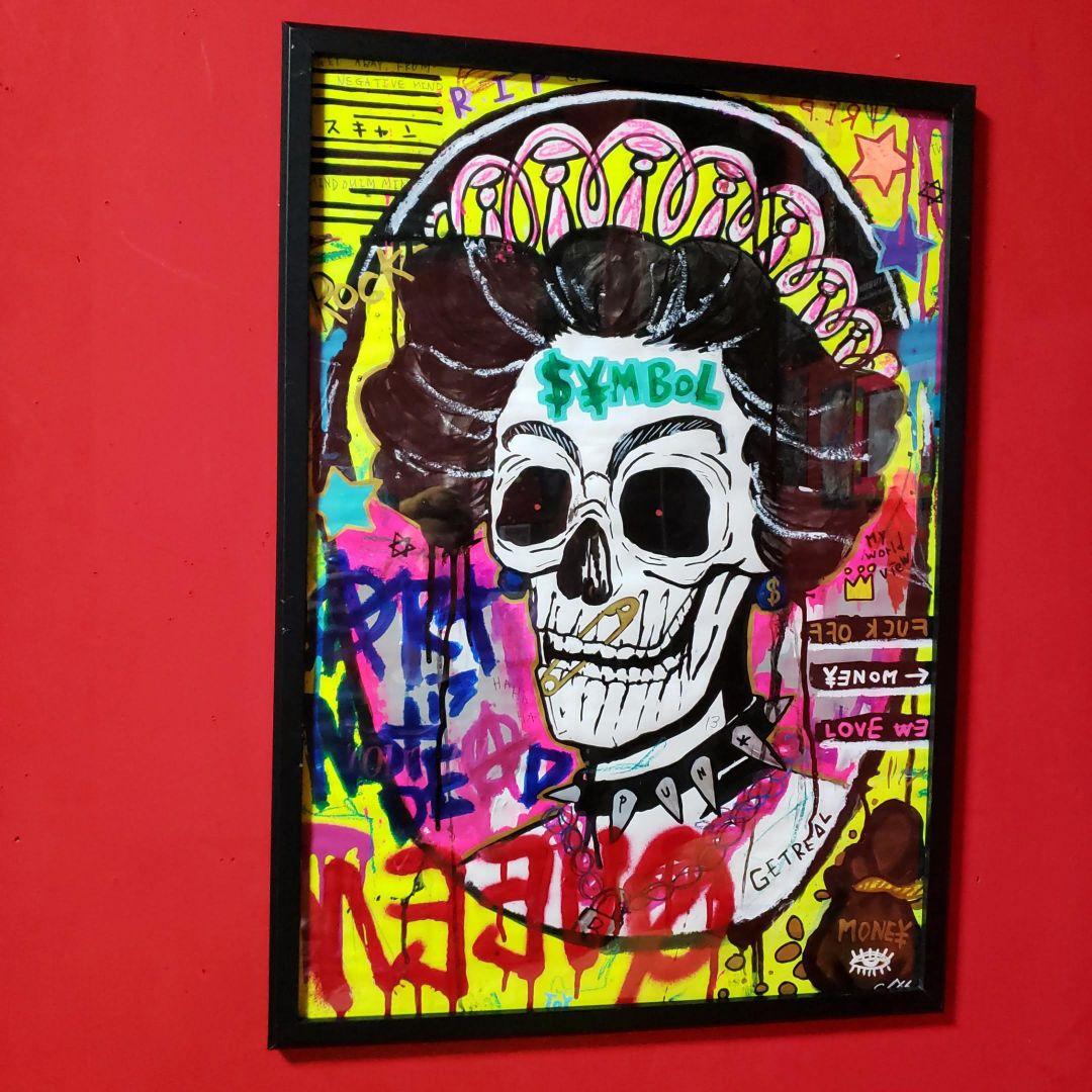 【一点物現代アート】GOD SAVE THE REP＆SKULL QUEEN