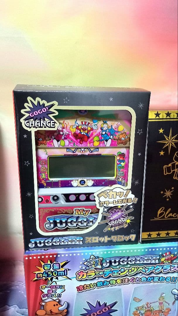 【新品　段ボール発送】ジャグラー　パネル　時計 グラス　5点　パチスロ　スロット