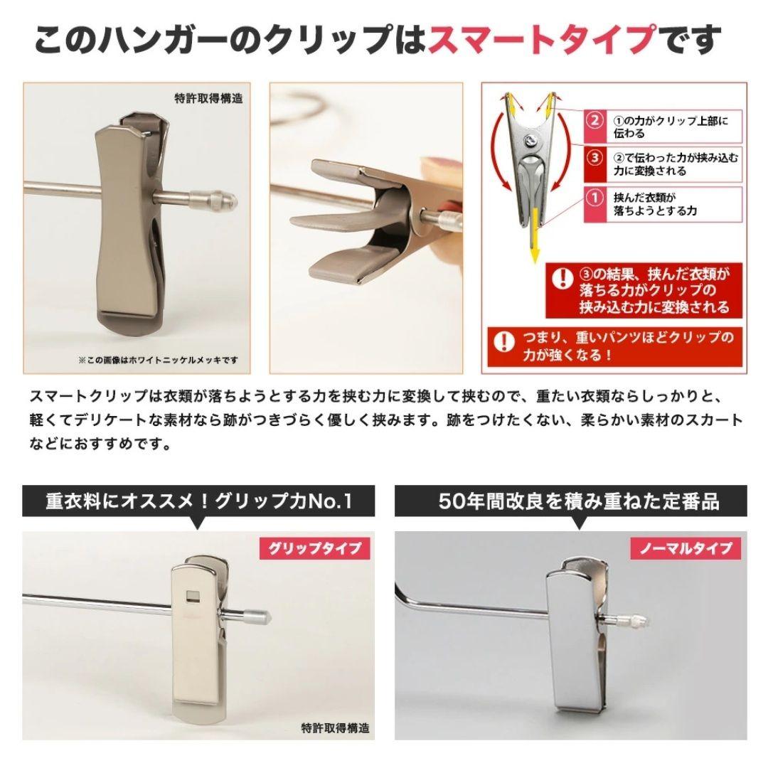 ボトム ハンガー 50本 セット ホワイトニッケルメッキ 店舗 什器