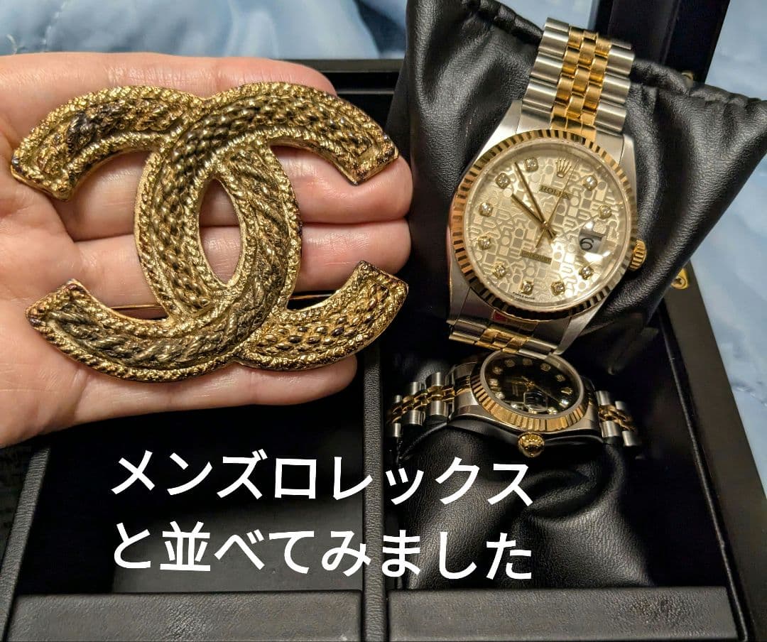 今日まで値下げ！正規品デカココマークシャネルブローチ柔らかゴールド