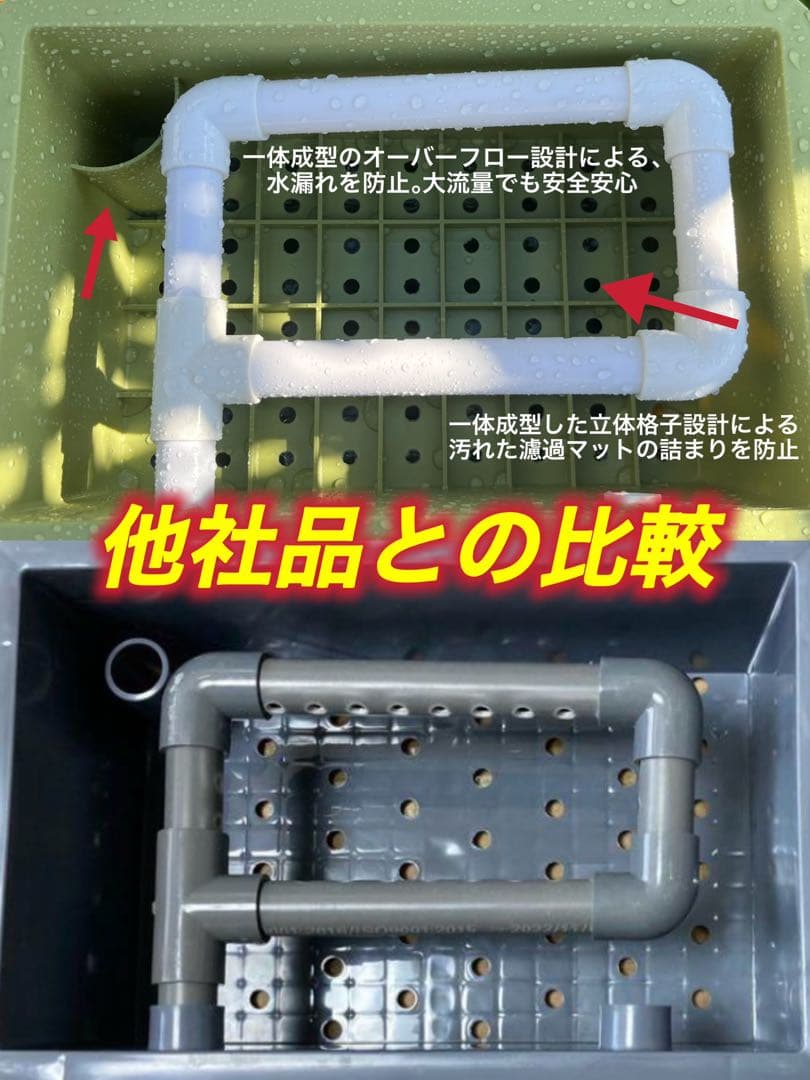 25W水中ポンプ付き　水槽用ろ過フィルター 外部式上部飼育濾過装置器アクアリウム