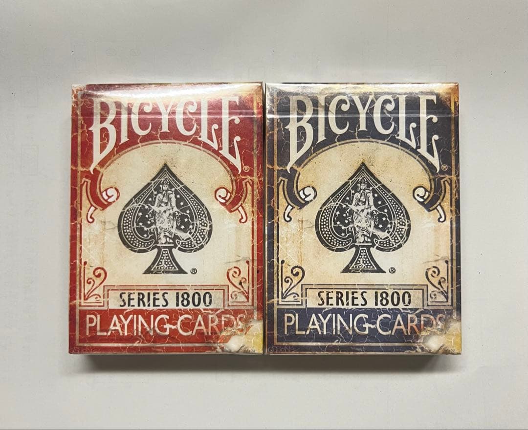 【Bicycle Series 1800】希少なヴィンテージ風トランプ赤青2個