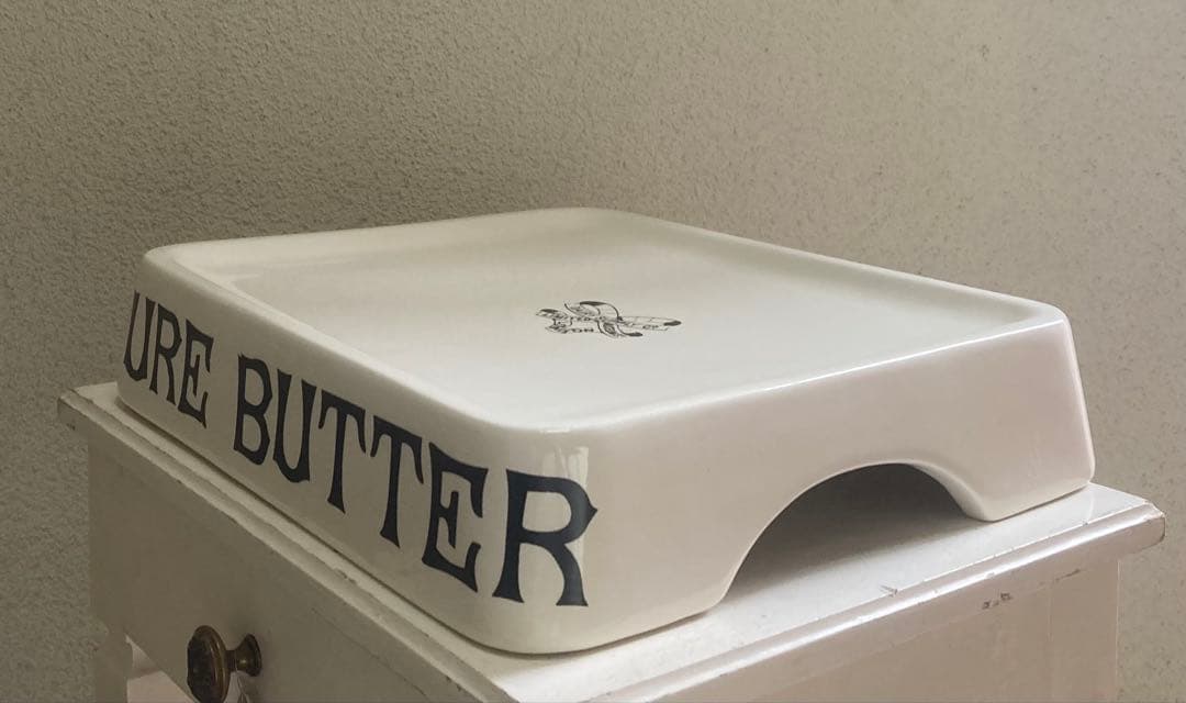 値下げ　イギリス　ビンテージ　PURE BUTTER 陶器製　デッドストック