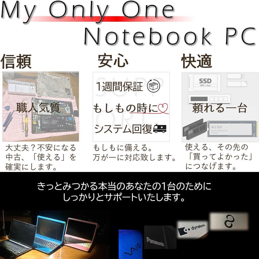【高機能＆徹底整備】新型windows11オフィス付きNECノートパソコン