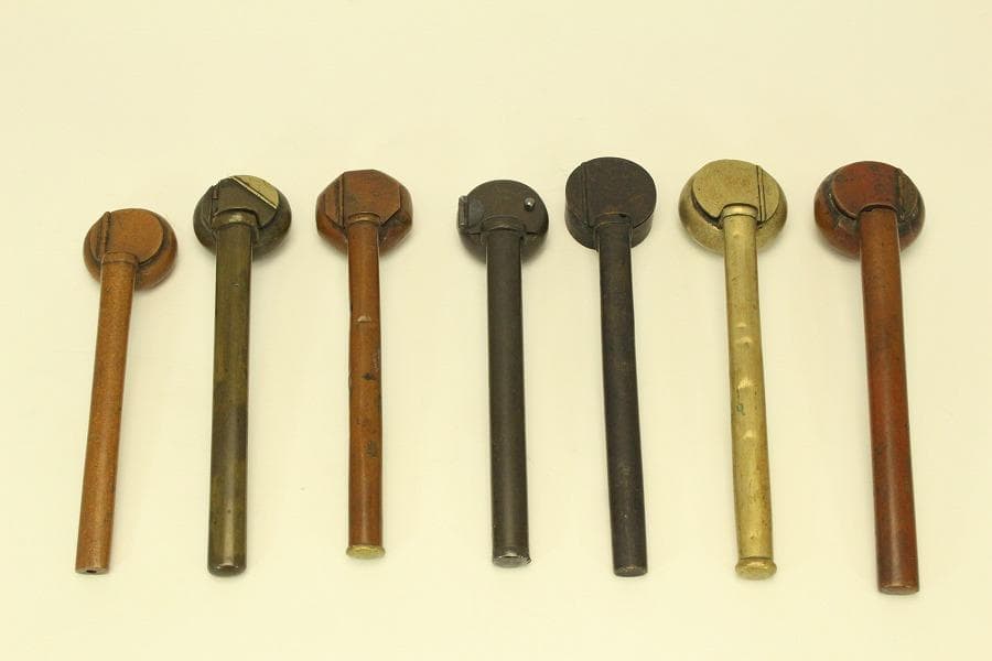 古銅 矢立 文房具 筆筒 十六個 まとめて(A564)