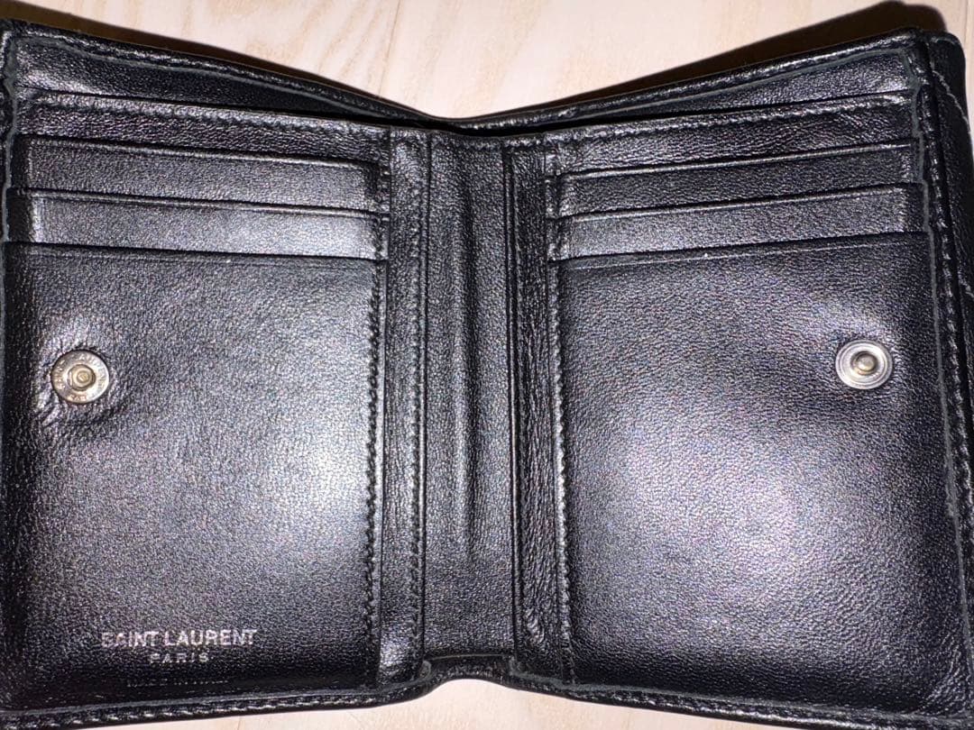 【正規店購入】SAINT LAURENT ブラック 二つ折り財布