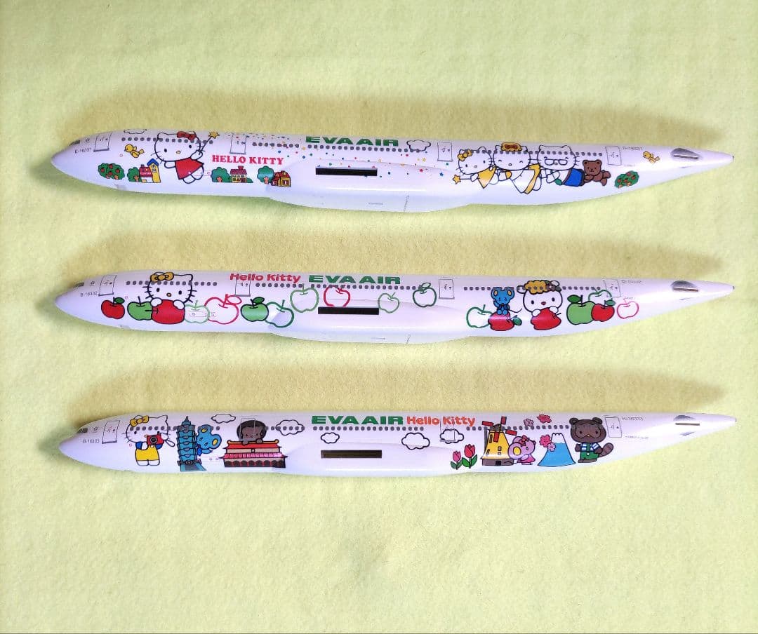 EVA AIR ハローキティ航空機モデル３種セット