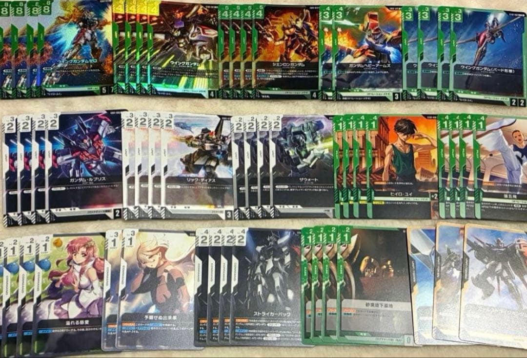 ガンダムカードゲーム　緑白ウイングデッキ　優勝構築