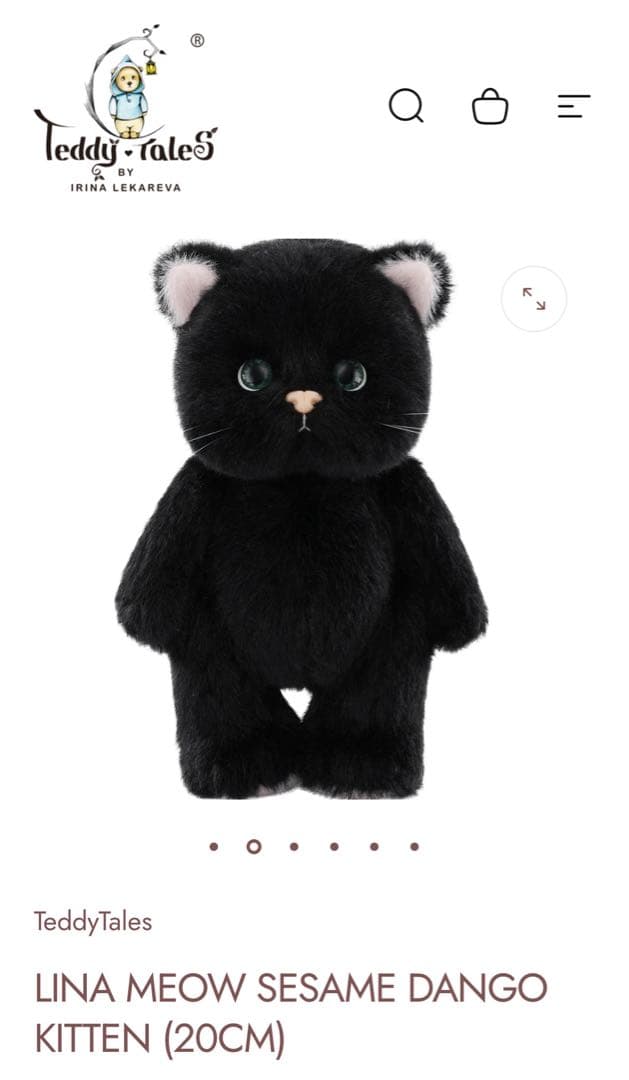 ぬいぐるみ Lina Meow Sesame Dango Kitten 20cm