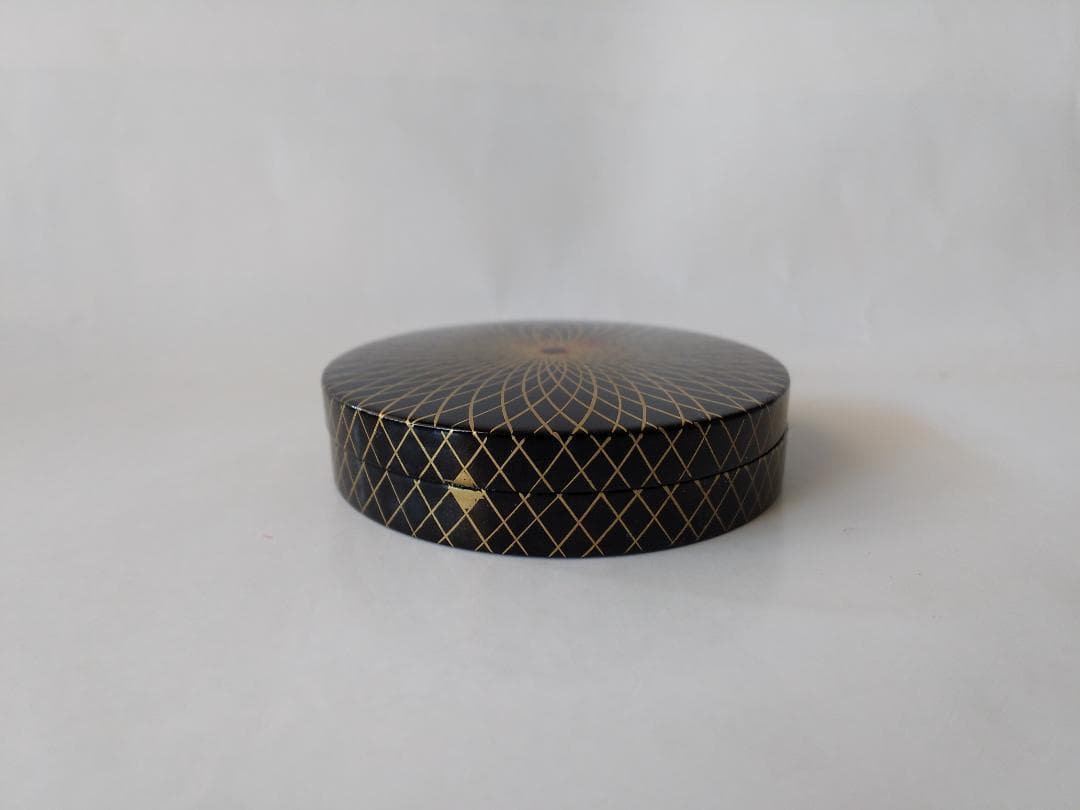 網代香合 二宮閑山 作 共箱 漆器 漆芸 香合 抹茶 茶道具 新品 未使用品