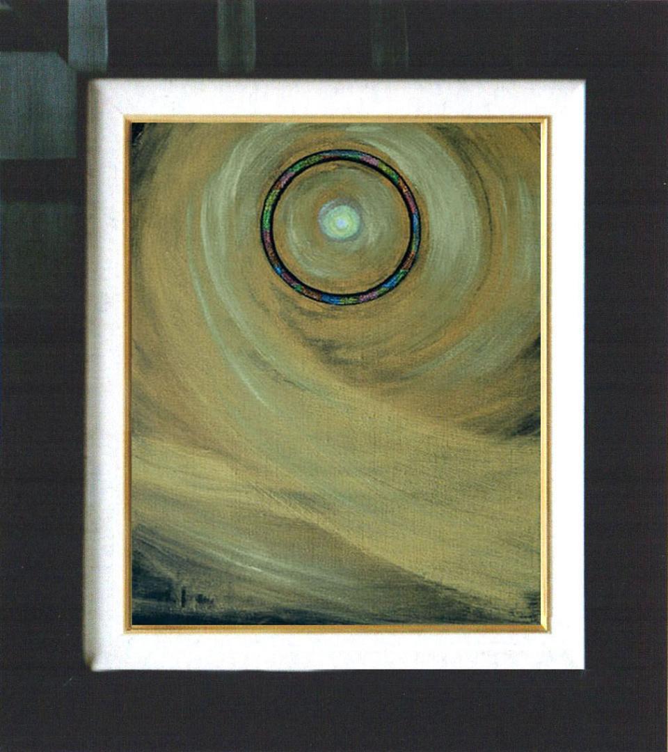 油絵 菅家令子 絵 絵画インテリア額付(銀) F3-G172023 風景祈り希望
