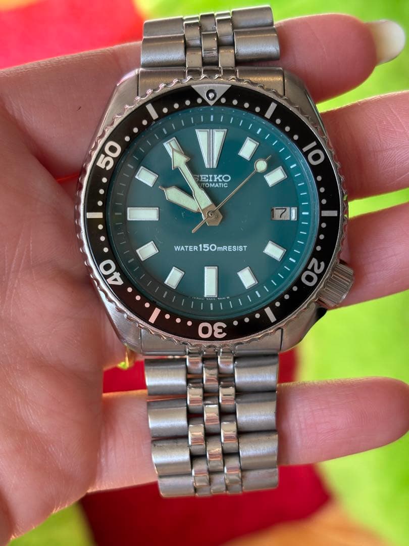SEIKO グリーン　150m防水　ダイバーズウォッチ