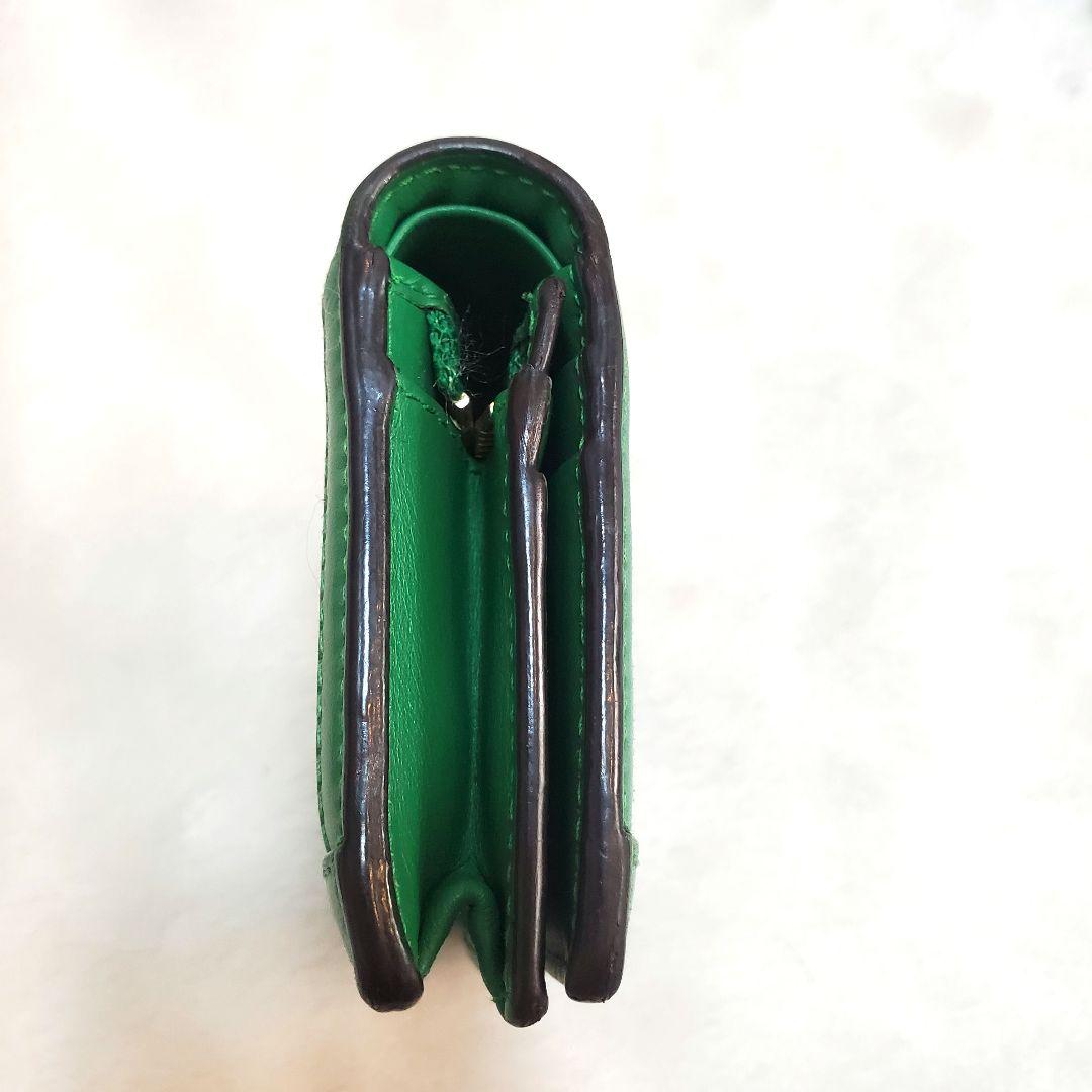 美品 GUCCI GGマトラッセカードケースウォレット　グリーン