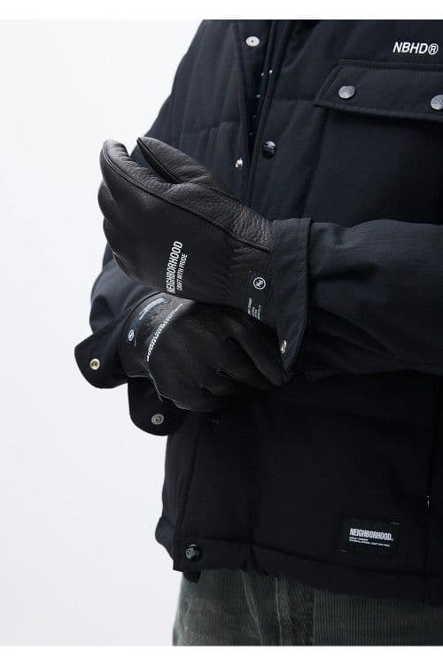 小物 NEIGHBORHOOD Leather Boa Groves BLACK