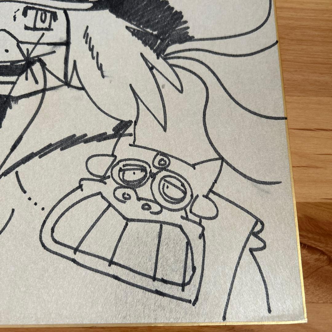 ヤッターマン　布川ゆうじ　直筆イラストサイン色紙