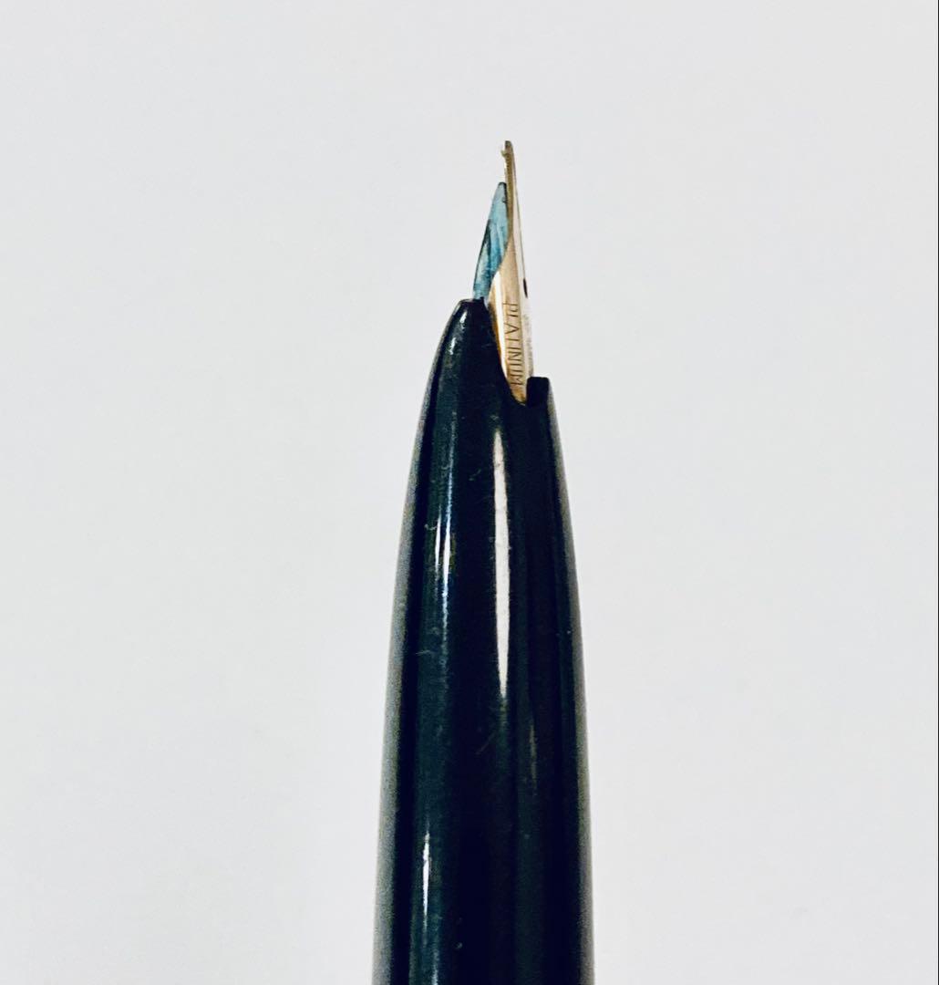 ペン先18K◆プラチナ 高級万年筆 Platinum ショート 18金 ブラック