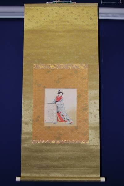 真作/島田廣明/浮世絵/美人画/NO.2/布袋屋掛軸HB-23/