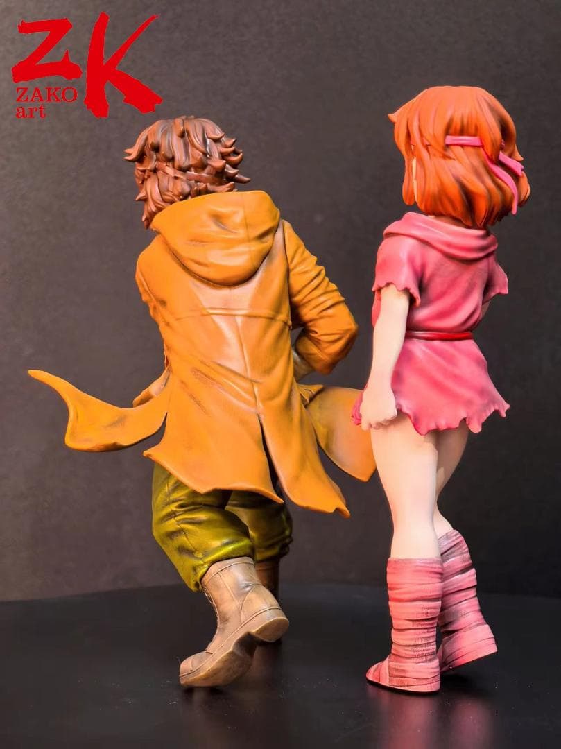 レア 北斗の拳 リン&バットセットZAKO artレジンキャスト フィギュア