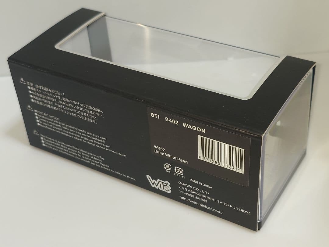 1/43 SUBARU STI S402 WAGON ホワイトパール W262