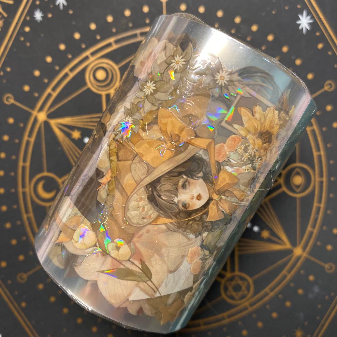 【I】海外　10m巻　貝殻光マスキングテープ　人物系/お花系/装飾系