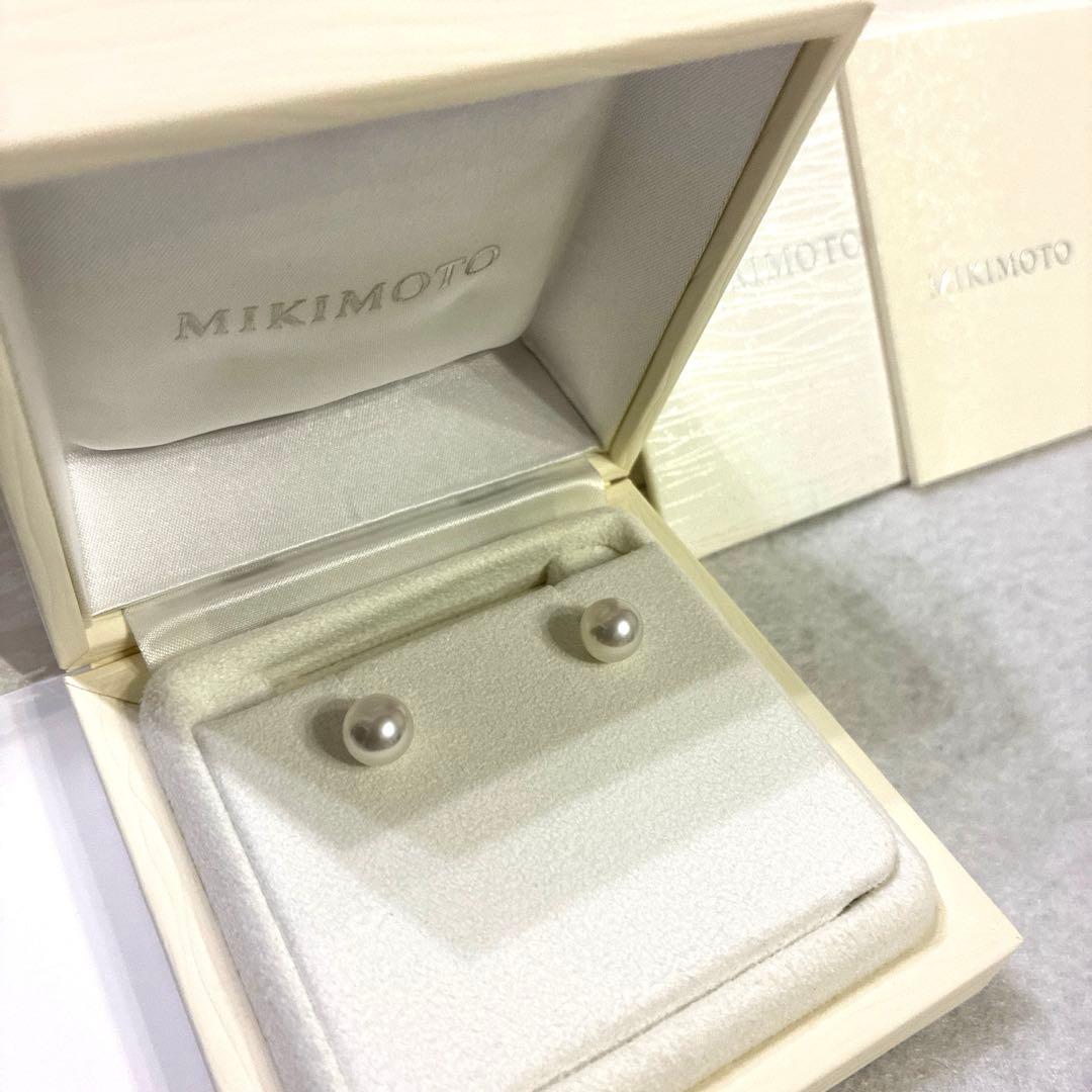 【最終価格】ミキモト　パール　一粒ピアス　未使用品　7.9ミリ