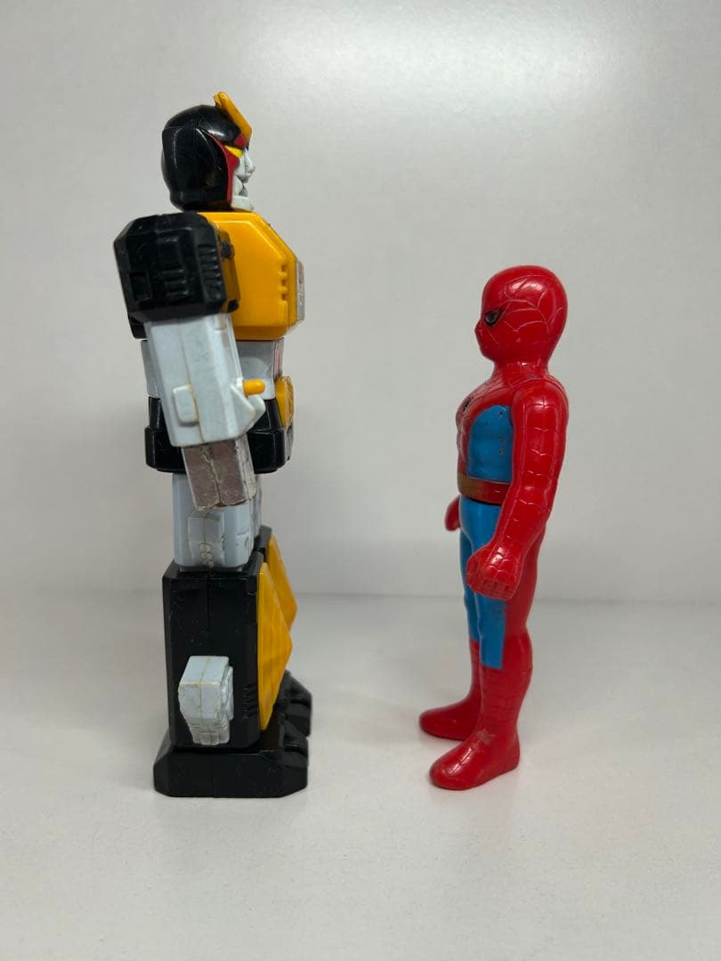 ポピー　スパイダーマン レオパルドン　セット　当時物　東映　ソフビ　プラデラ