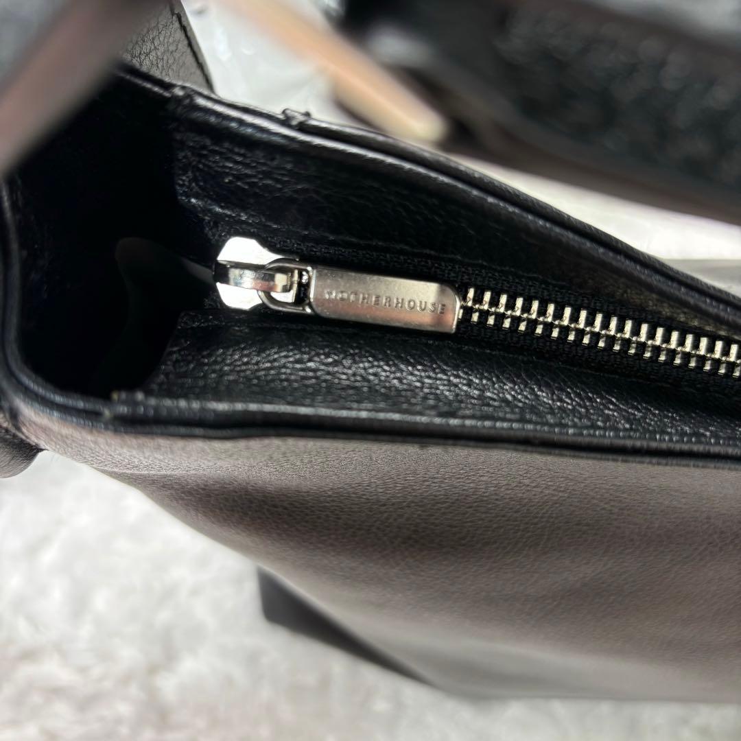 新品同様✨MOTHERHOUSE 2WAY レザー ショルダーバッグ ブラック