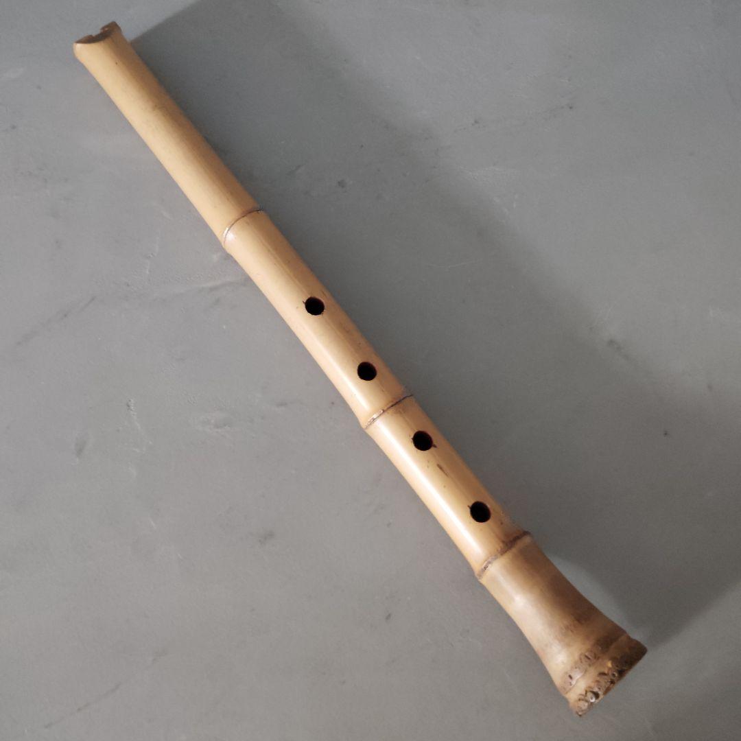 無銘　尺八　竹製中継無　一尺六寸官　48.5cm