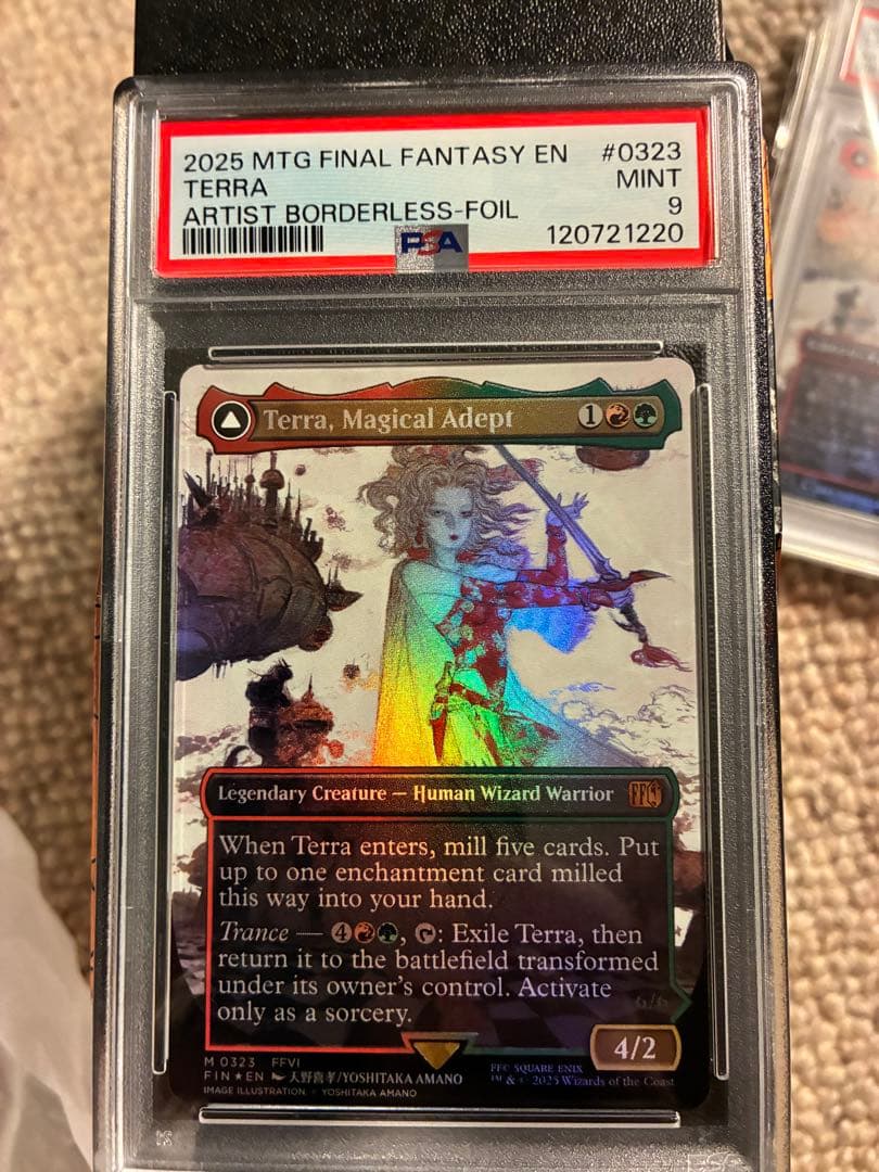MTG FIN《魔導戦士、ティナ》英語版ボーダーレス foil psa9