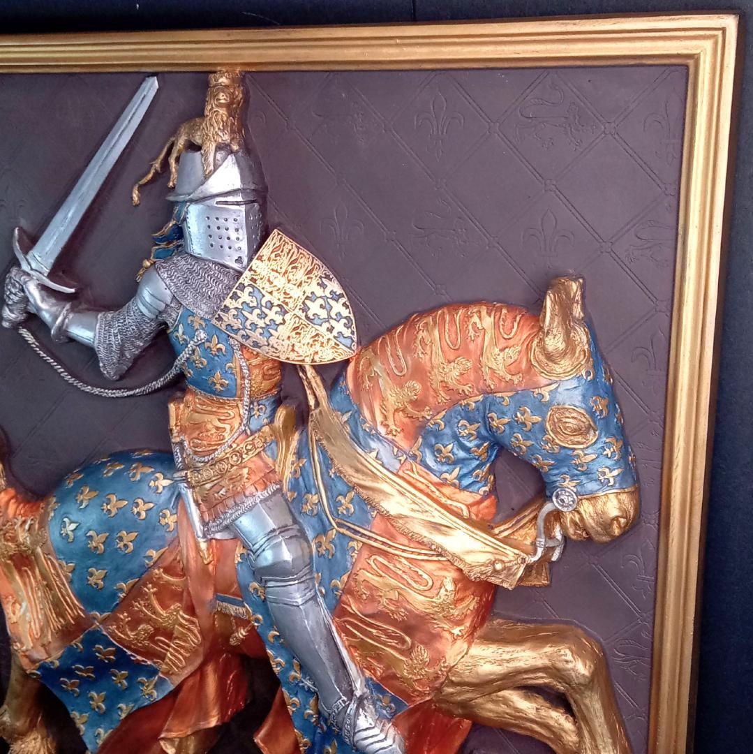 エドワード３世 レリーフ壁掛け彫刻 チョークウェア マーカス・デザイン社アーマー