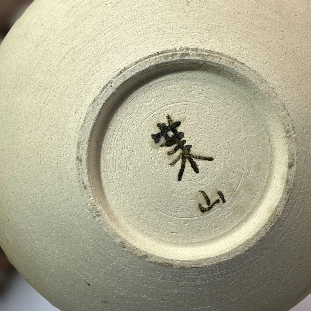 花柄の陶器 蓋付き容器 大