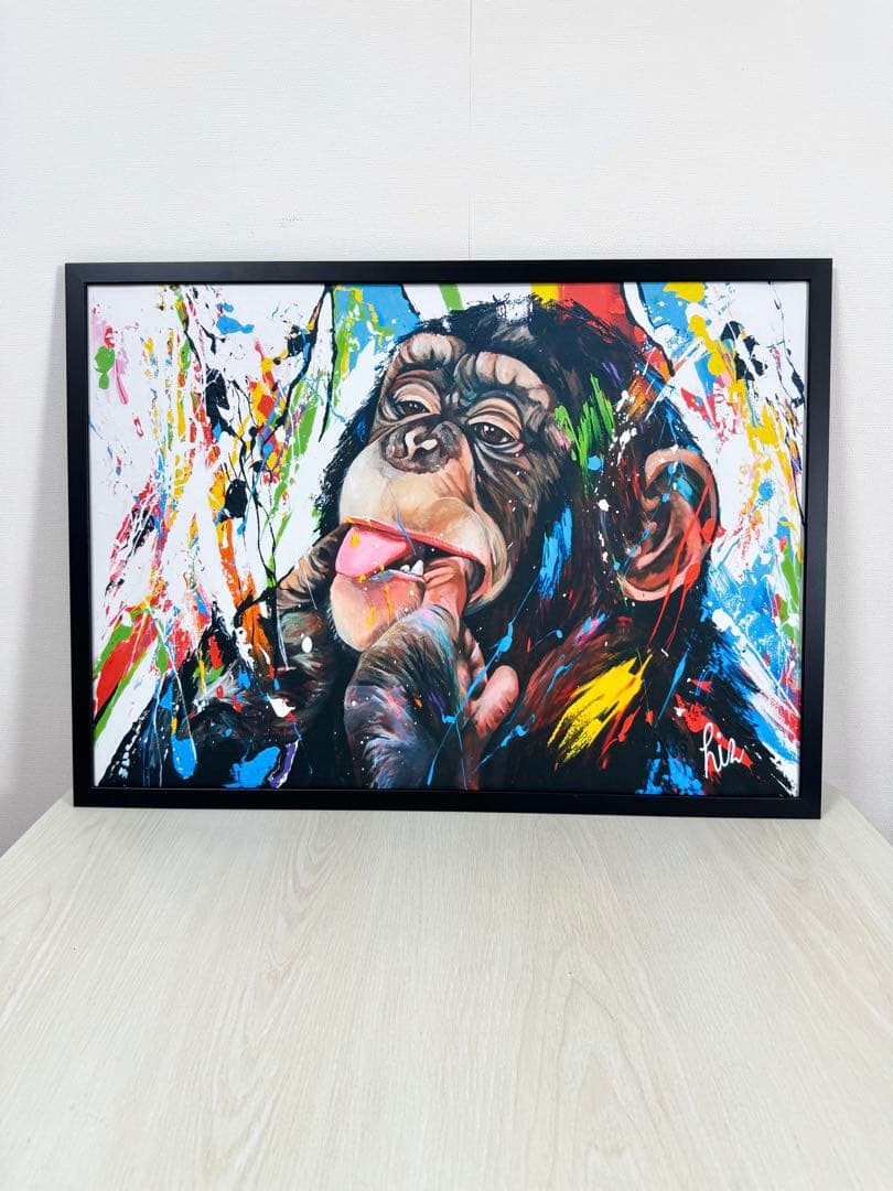 No.165フレーム付きキャンバスアート　ブランドアートポスター　バンクシー