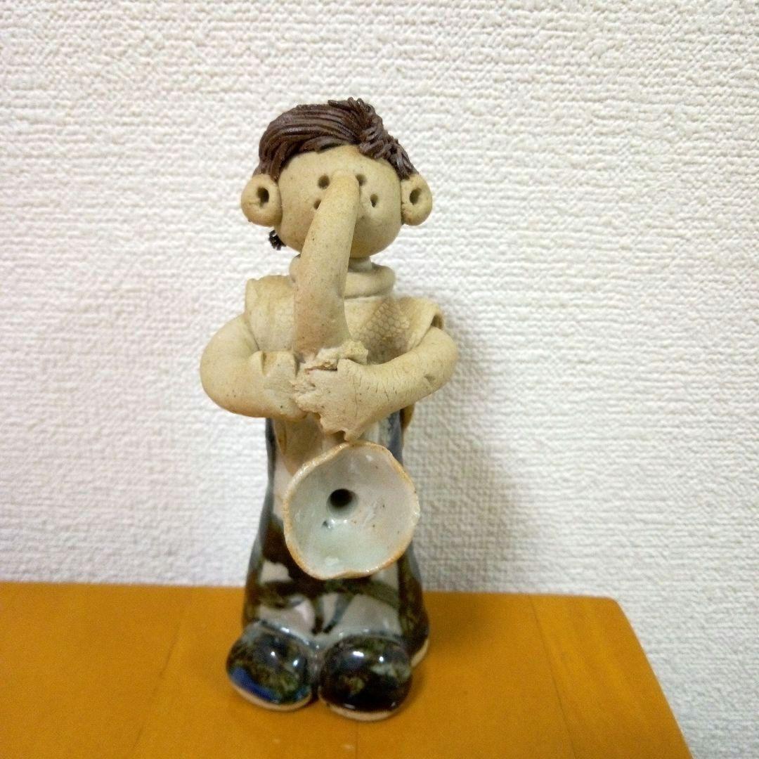砥部焼き　青芳人形　森元青芳　5体　磁器　置物　手作り　工芸品