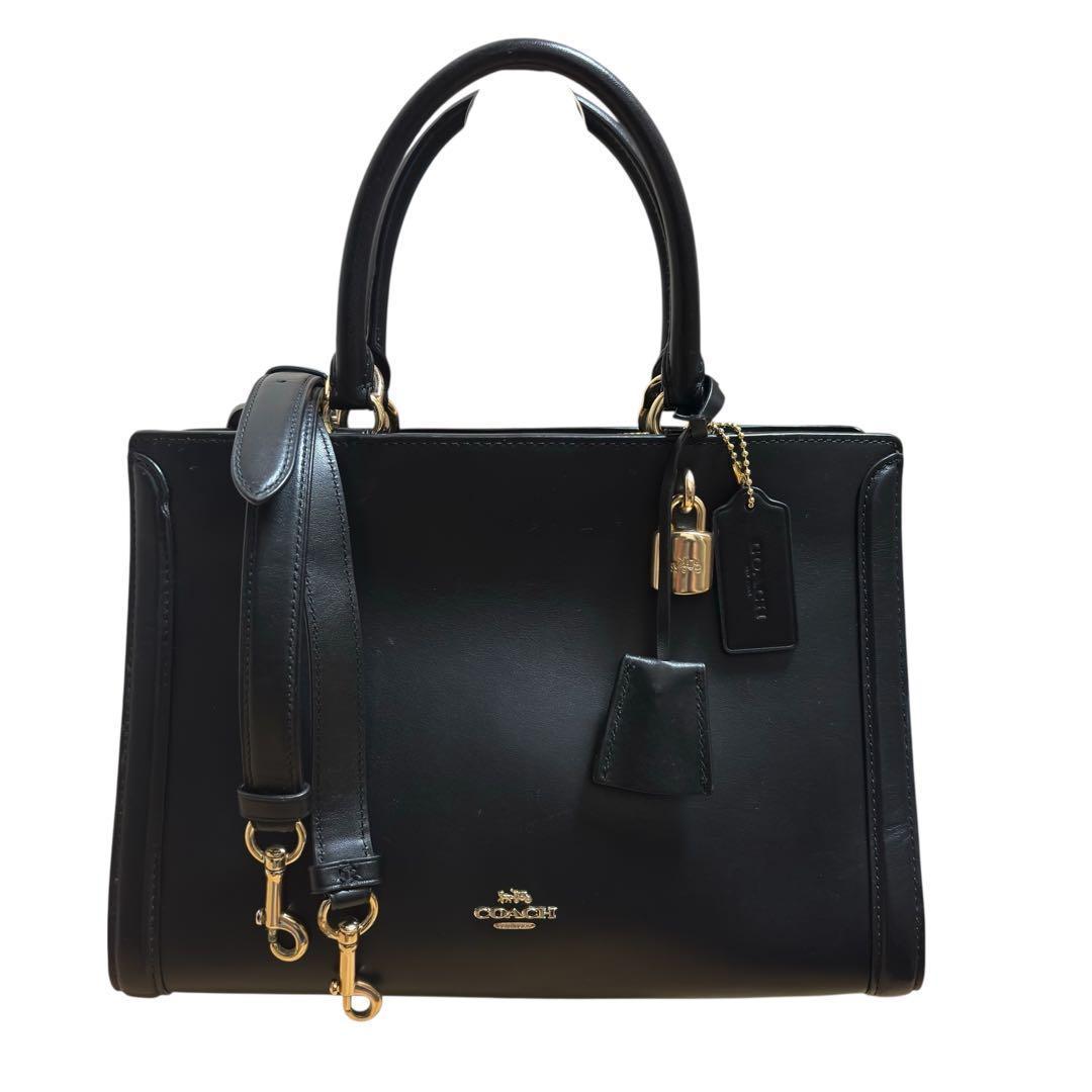 COACH コーチ 49500 ゾーイ 2way ショルダーバッグ レザー 黒