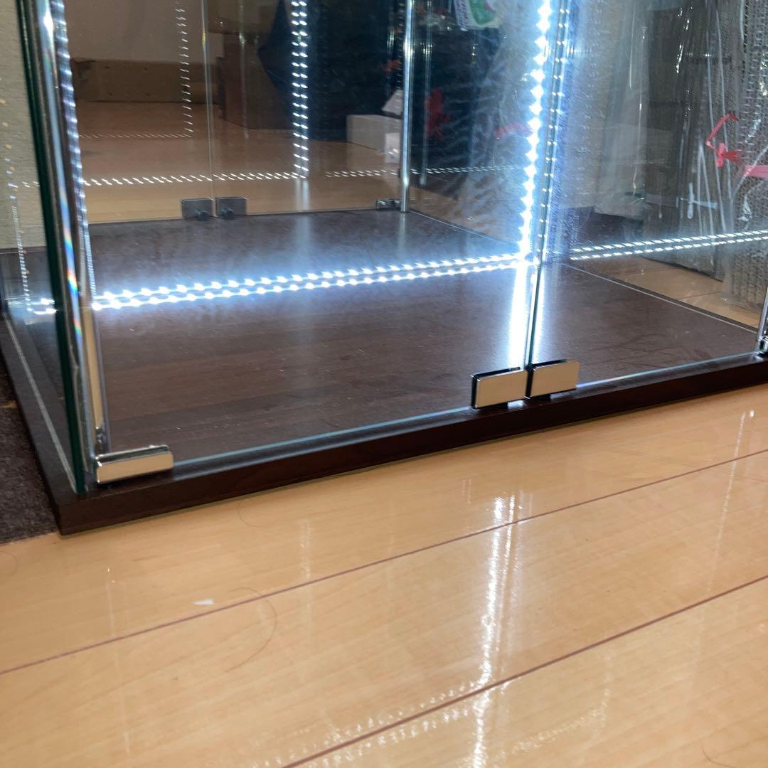 不二貿易　コレクションケース　ブラウン ワイドタイプ　高さ120cm ②