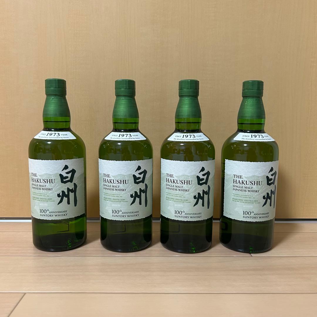 サントリー　ウイスキー　白州　4本セット