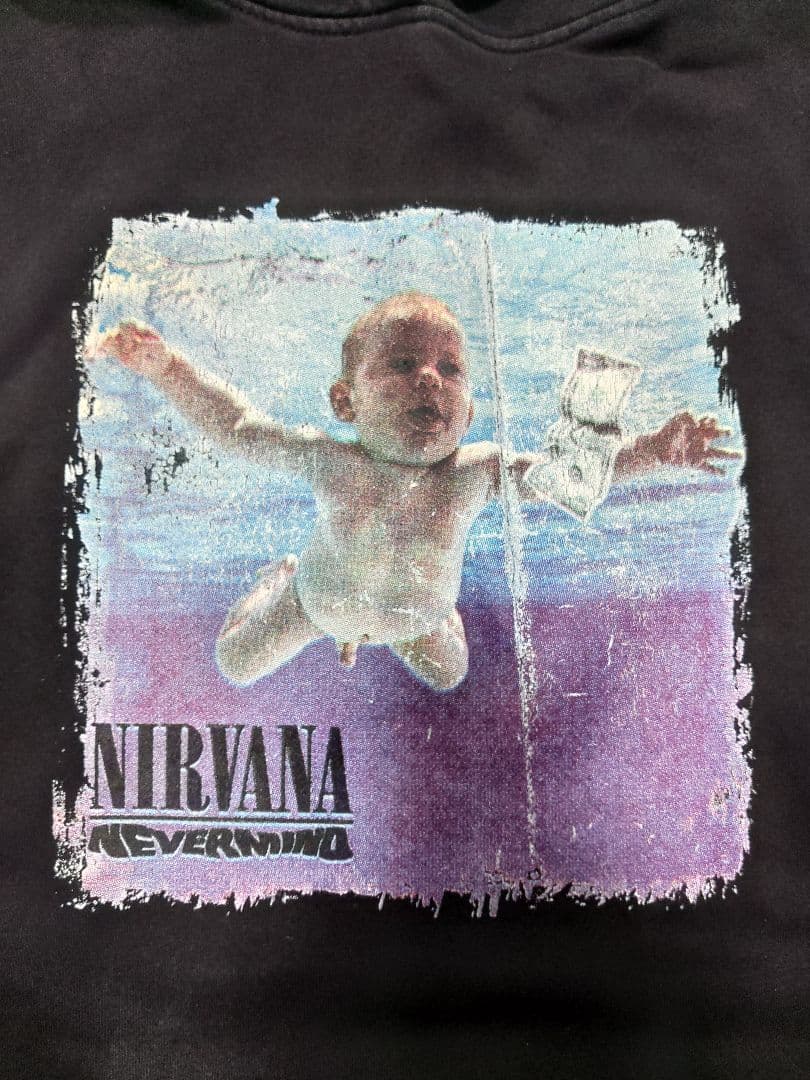 NIRVANA NEVERMIND パーカー　古着　黒