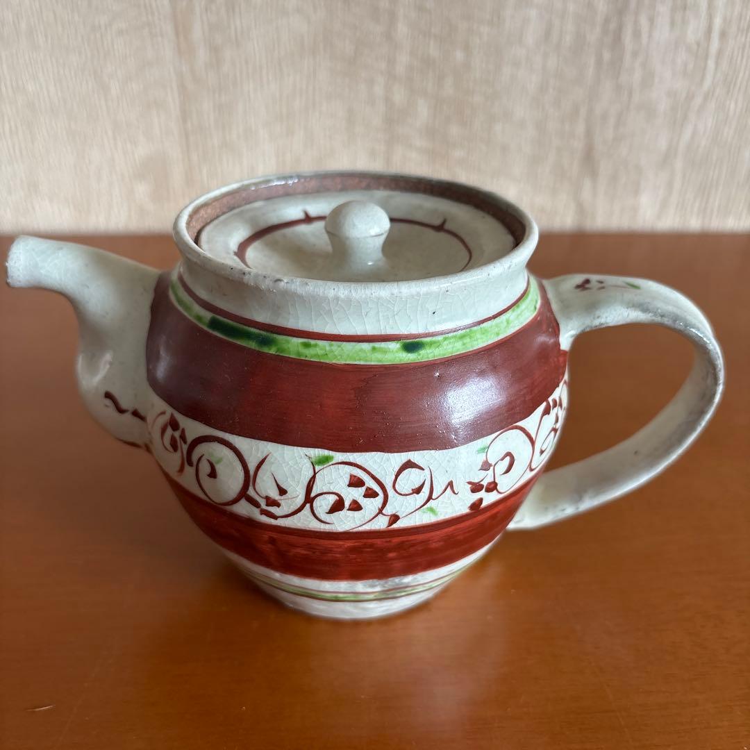 藤田佳三氏作 赤絵急須と湯呑みセット