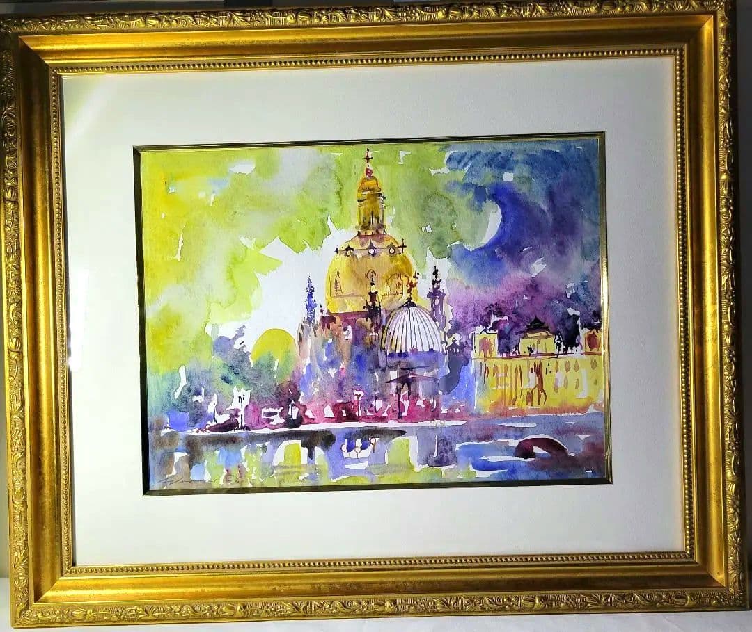 ベルナー(ハインツ・ヴェルナー)水彩画　3738　原画　直筆サイン　百貨店取扱
