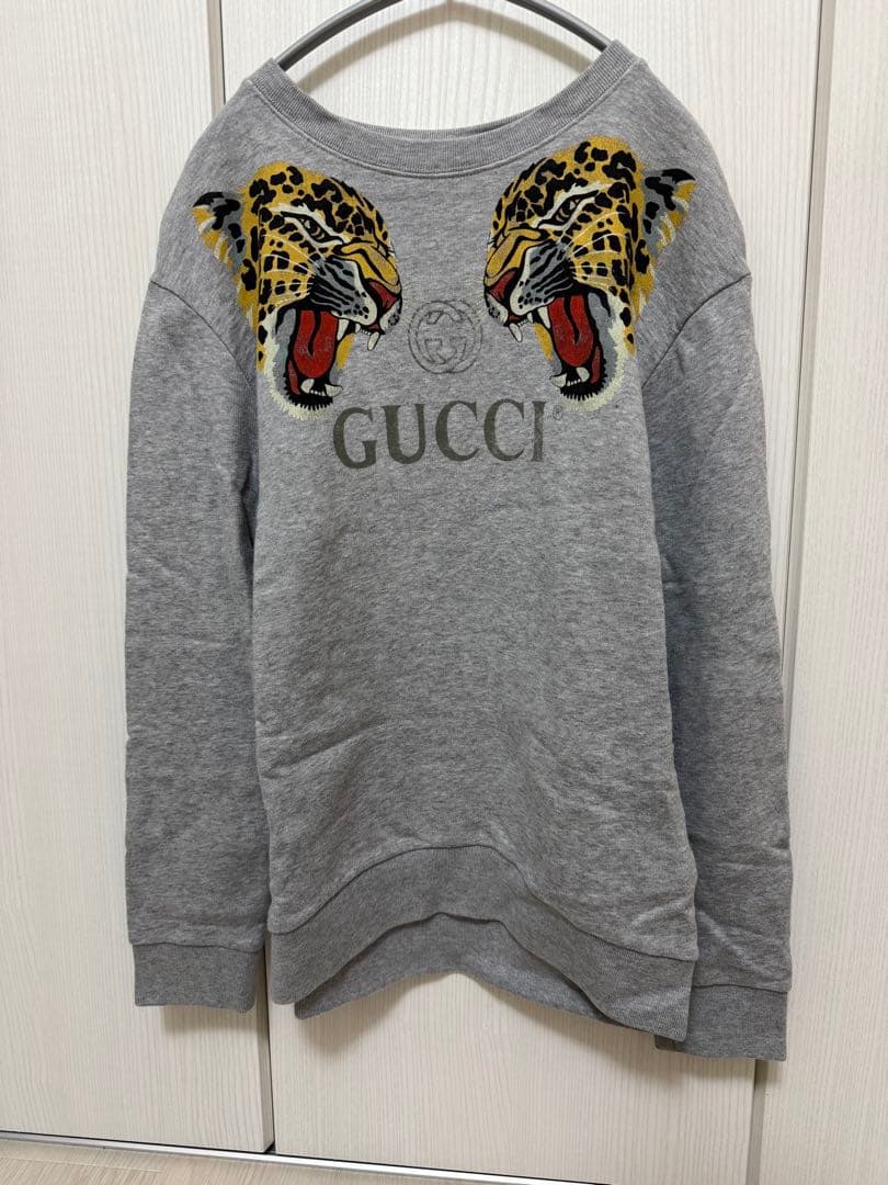 GUCCI グレー レオパード トレーナー