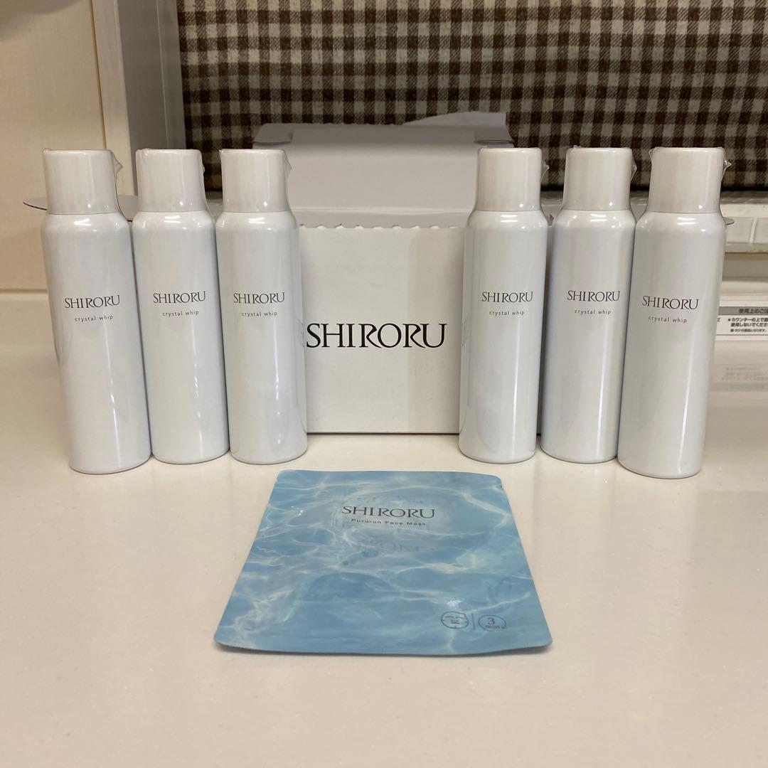 おまけ付き　SHIRORU　炭酸濃密泡洗顔クリスタルホイップ　洗顔料　6本