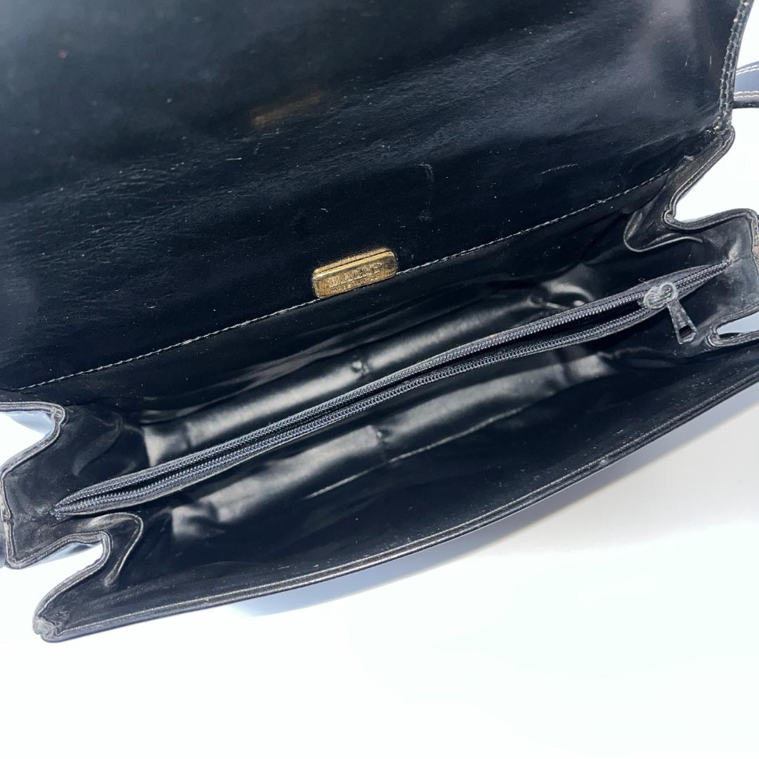 【希少】BALLY ショルダーバッグ ブラック レザー ヴィンテージ