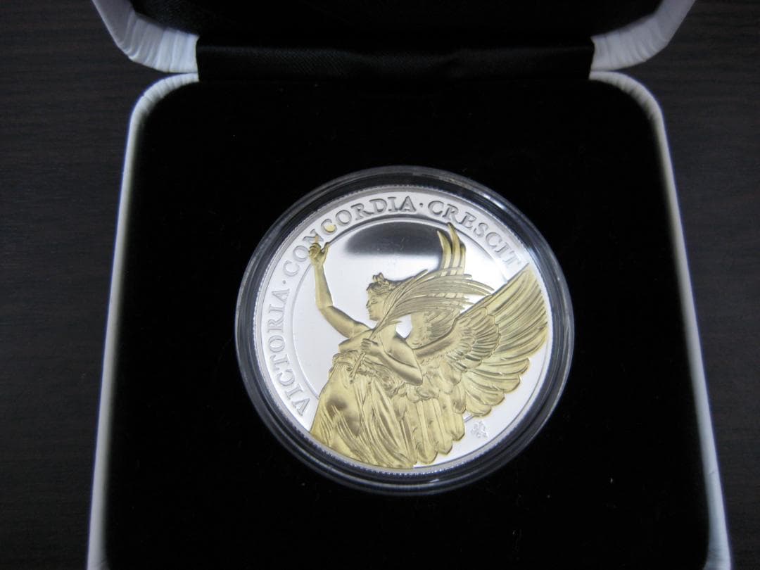 セントヘレナ 勝利の女神 1オンス 1ポンド ゴールドプレート プルーフ銀貨