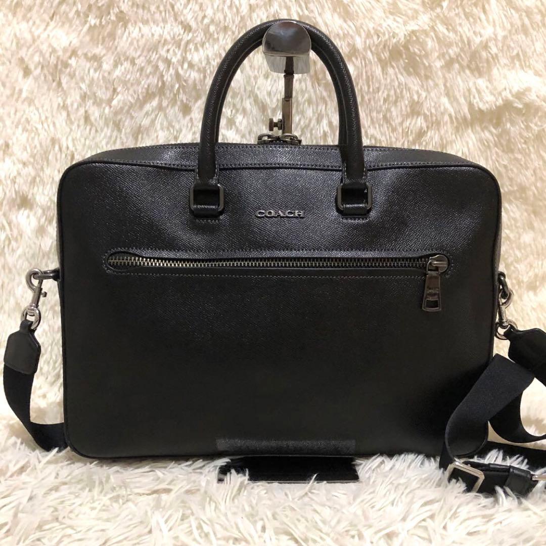 新品同様☆コーチ レザー　2way ビジネスバッグ ショルダーバッグ イーサン